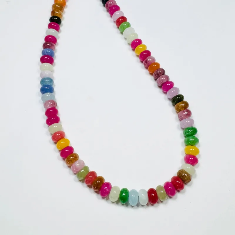 rainbow candy necklace sold by Theodosia