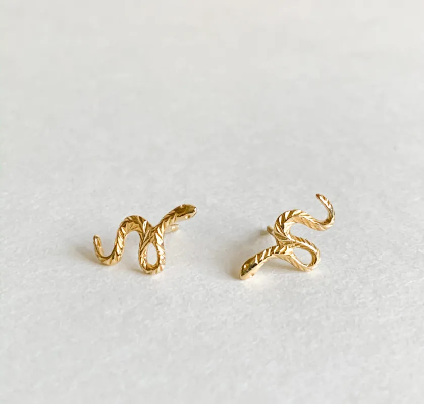 classic snake studs sold by Theodosia