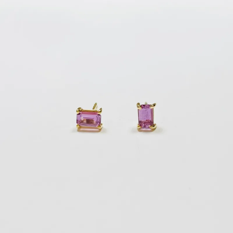 pink sapphire studs sold by Theodosia