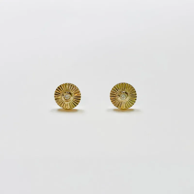 fluted medallion studs sold by Theodosia