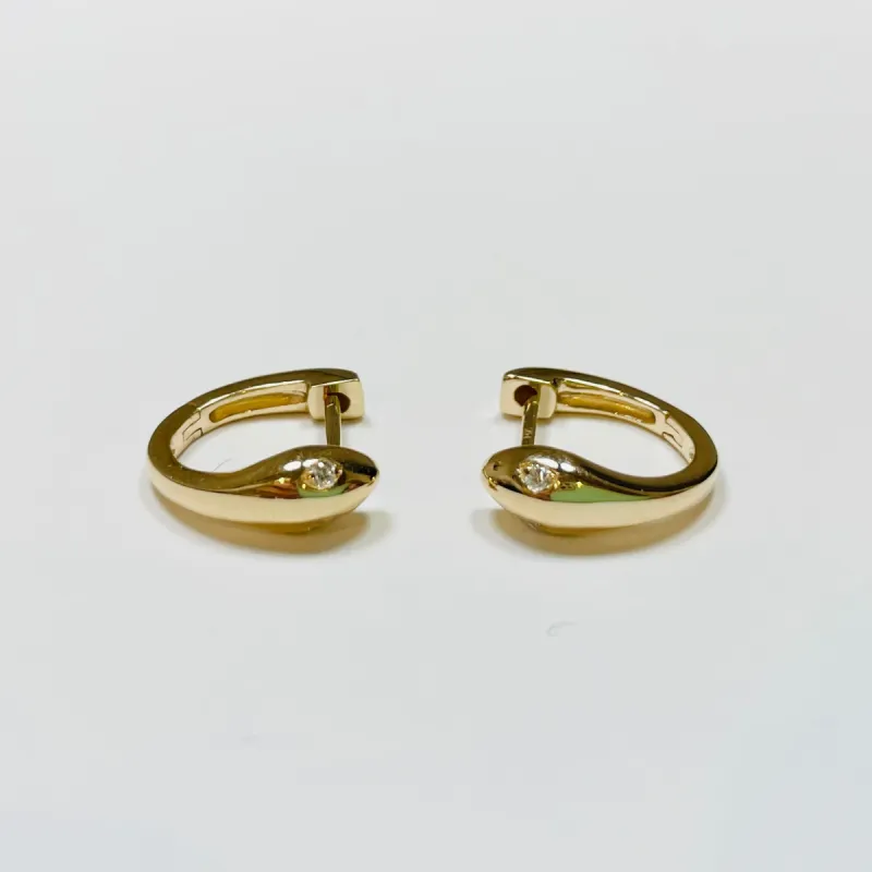 gold snake huggies sold by Theodosia