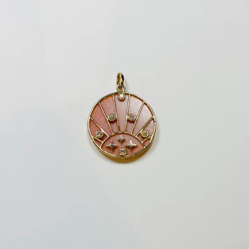 pink opal zodiac pendant sold by Theodosia