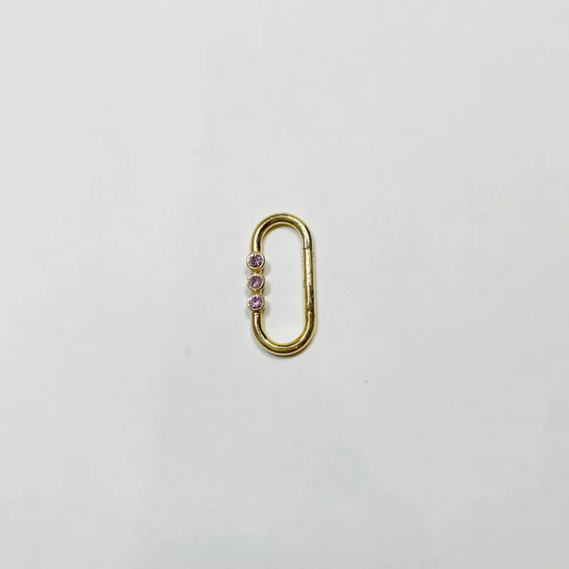 pink sapphire bezel connector sold by Theodosia