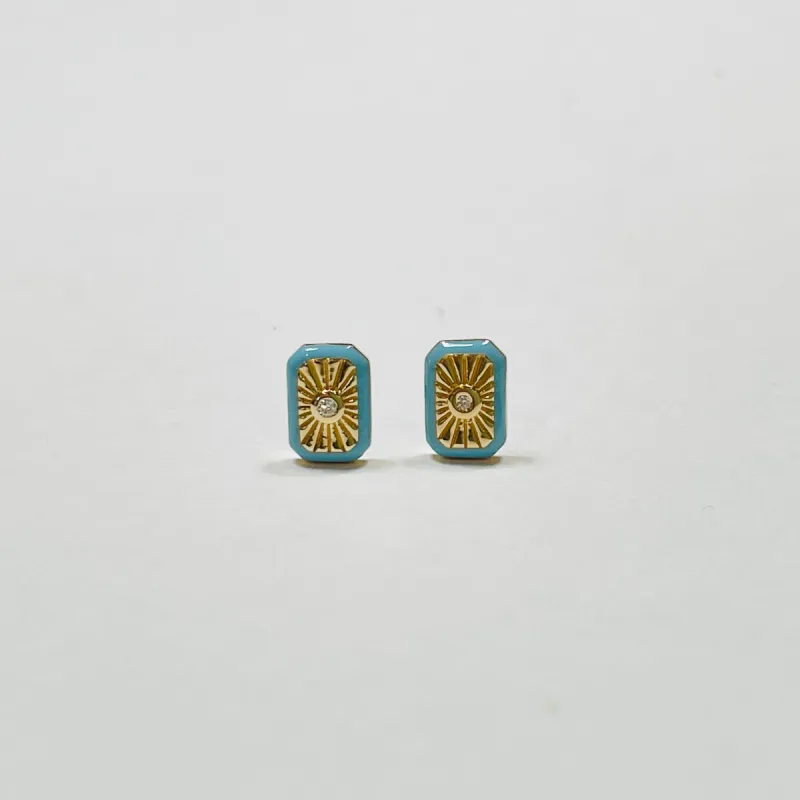 enamel picture frame studs, turquoise sold by Theodosia