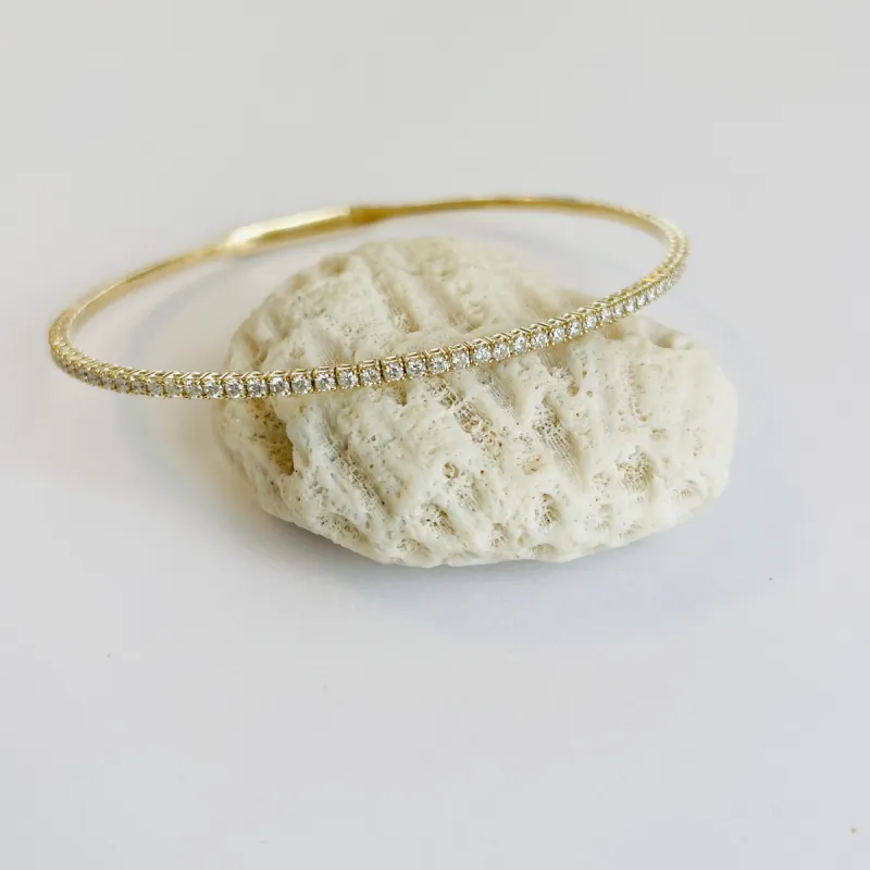 diamond flex tennis bracelet, 1 ct, yellow gold sold by Theodosia