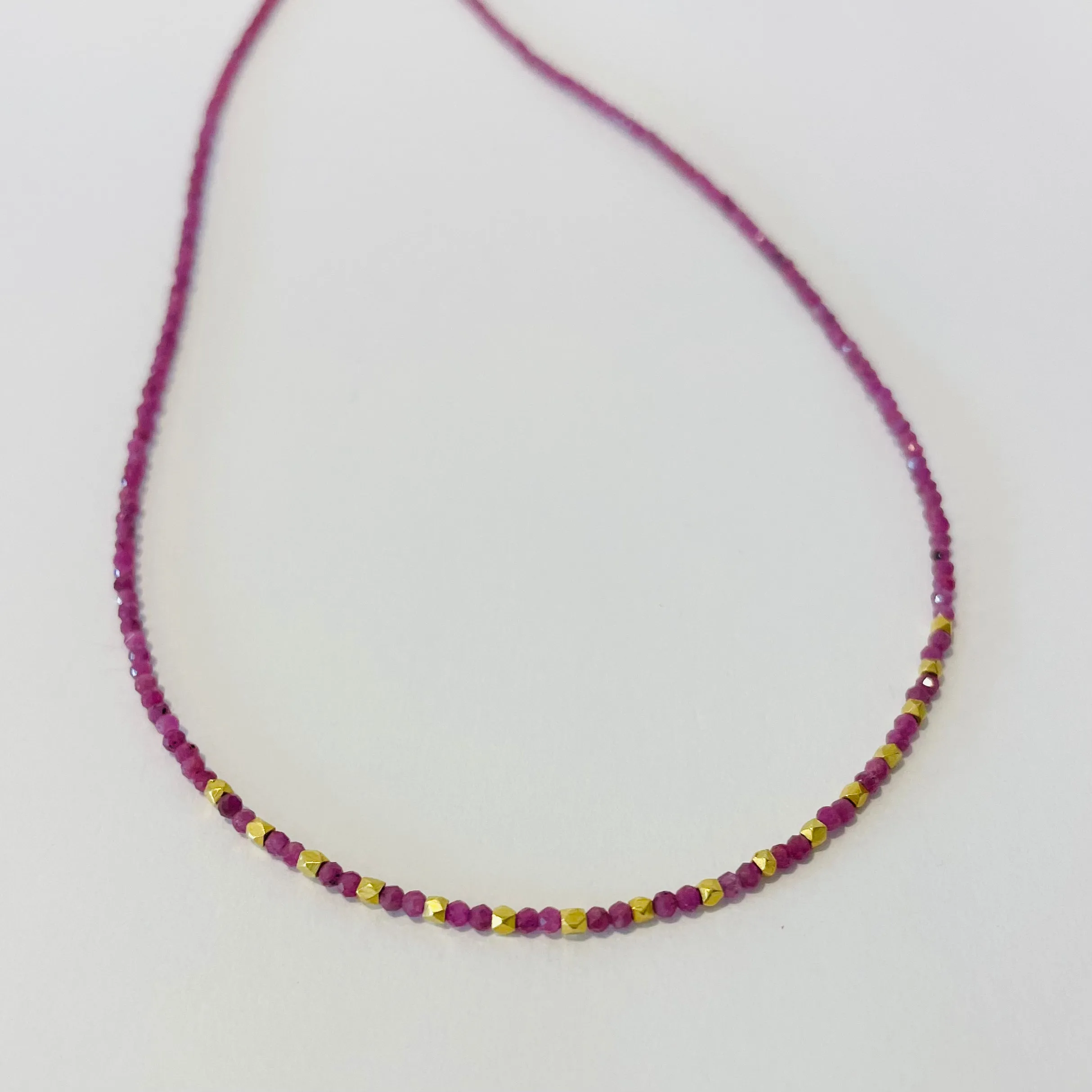 delicate gold nugget necklace sold by Theodosia product image thumbnail 5