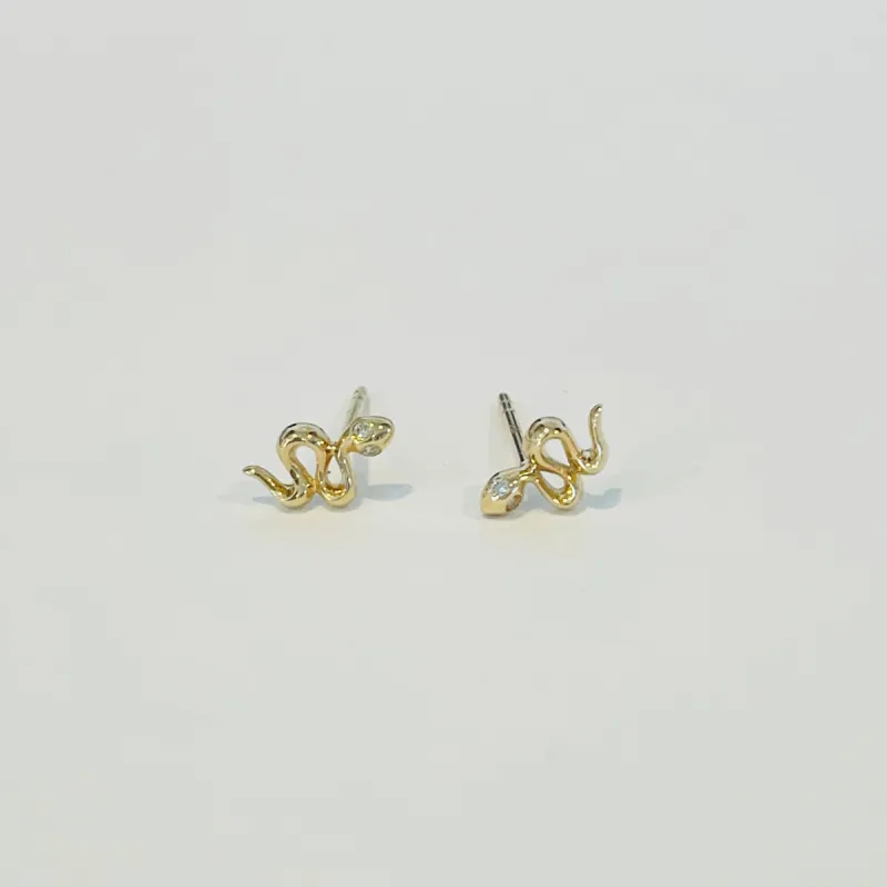 diamond eyes snake studs sold by Theodosia