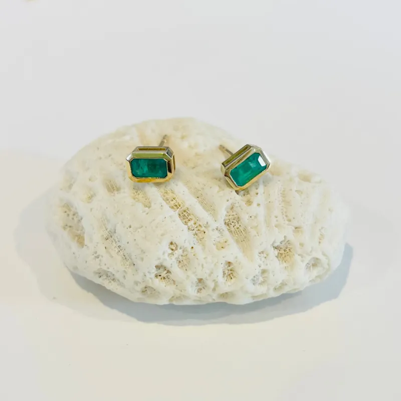 emerald studs sold by Theodosia