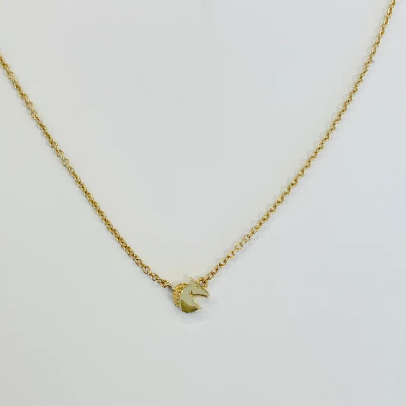 gold horse necklace sold by Theodosia