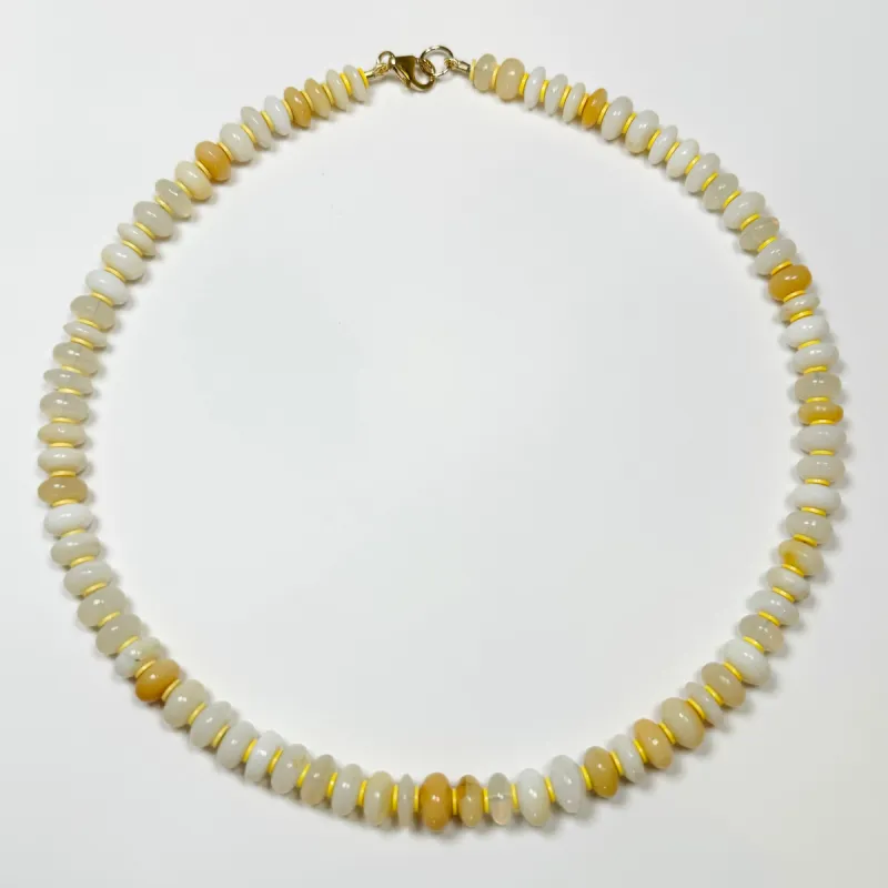 yellow opal graduated candy necklace sold by Theodosia