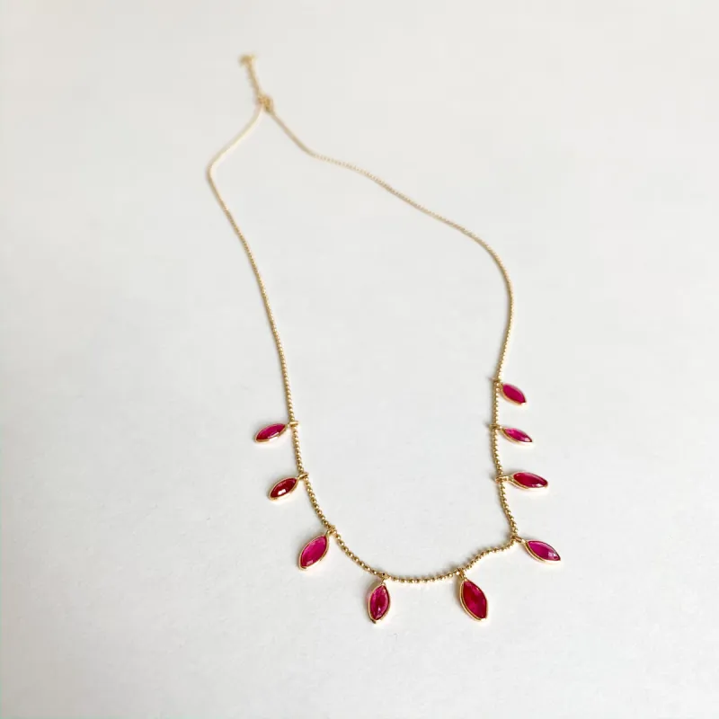 ruby fringe necklace sold by Theodosia