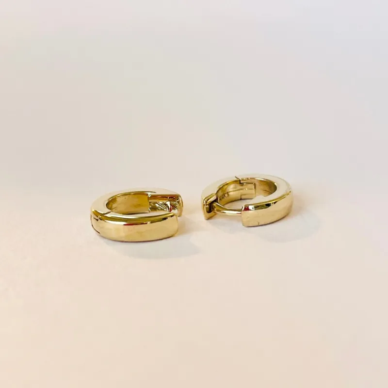 small thick gold huggies sold by Theodosia