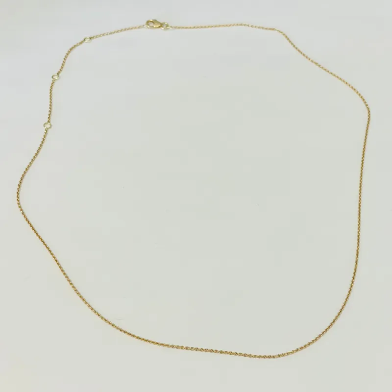 cable chain, adjustable 14 kt gold sold by Theodosia