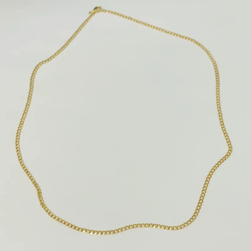 flat curb chain, 14 kt gold sold by Theodosia