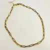 14k gold 12x4 mm paperclip chain sold by Theodosia