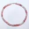 smooth pink opal candy necklace sold by Theodosia