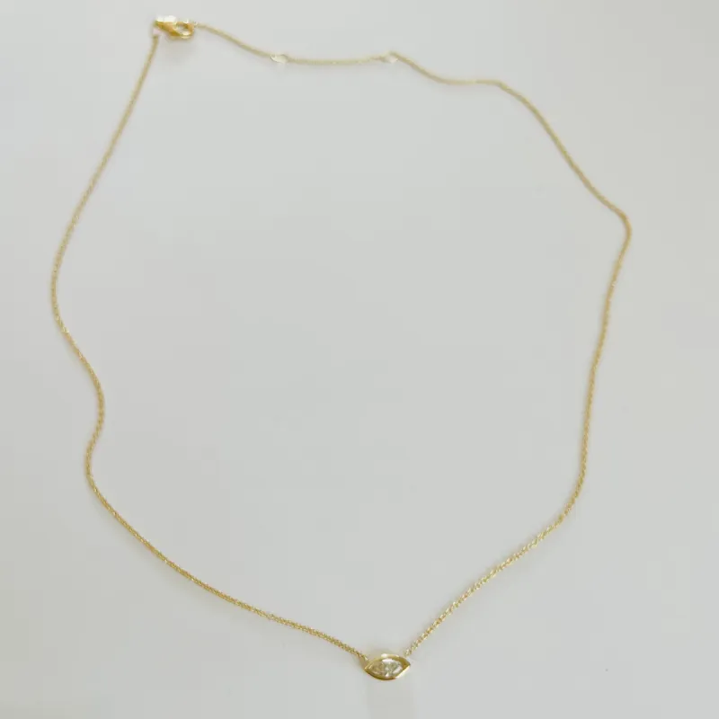 marquise diamond on gold chain sold by Theodosia
