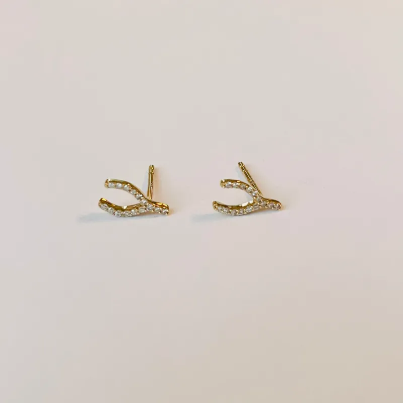 wishbone studs made by Theodosia