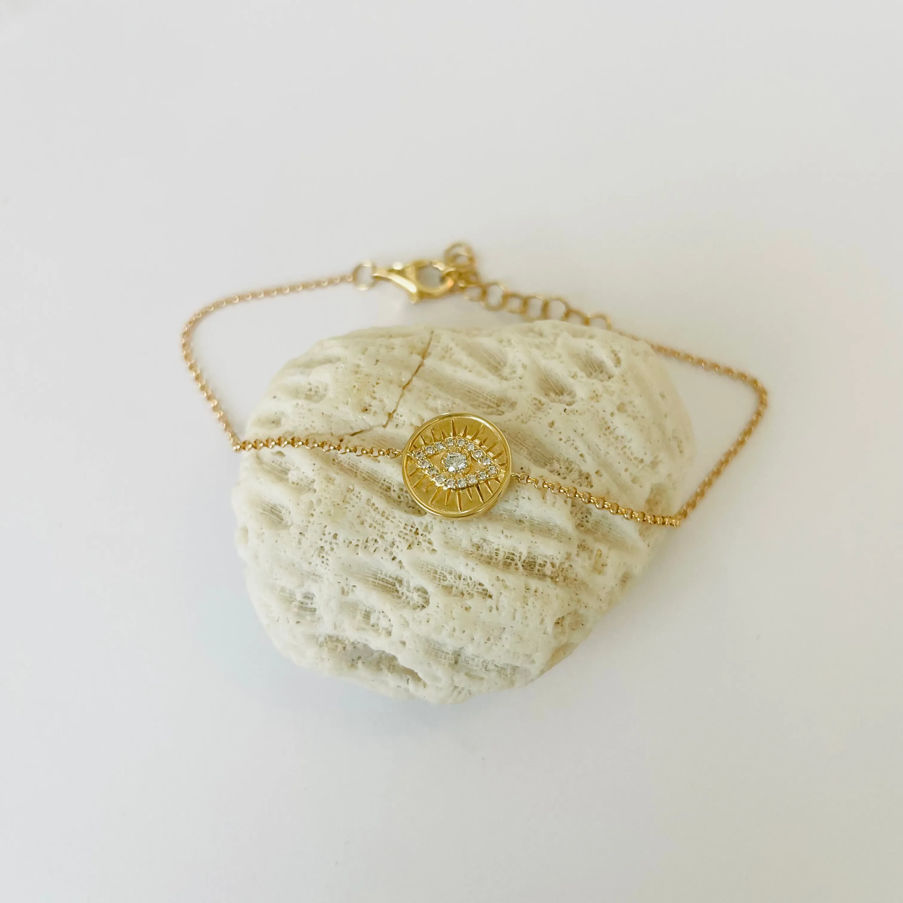 evil eye medallion bracelet sold by Theodosia
