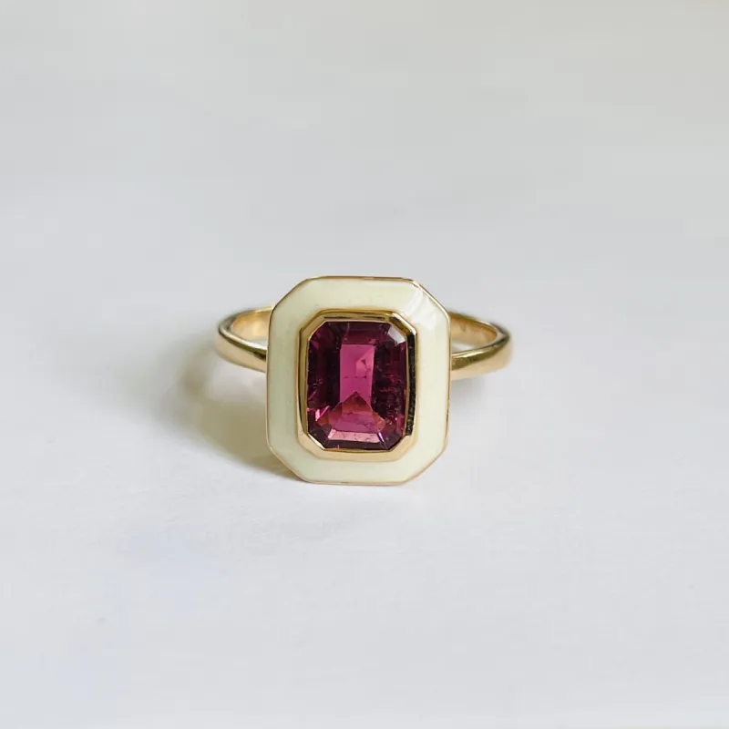purple tourmaline statement ring sold by Theodosia