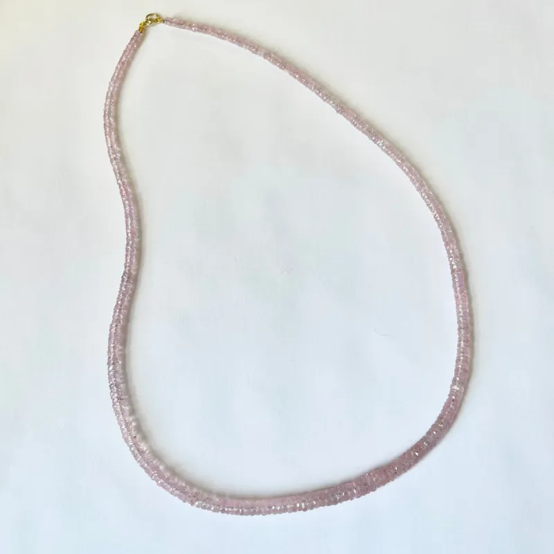 pink sapphire heishi necklace sold by Theodosia