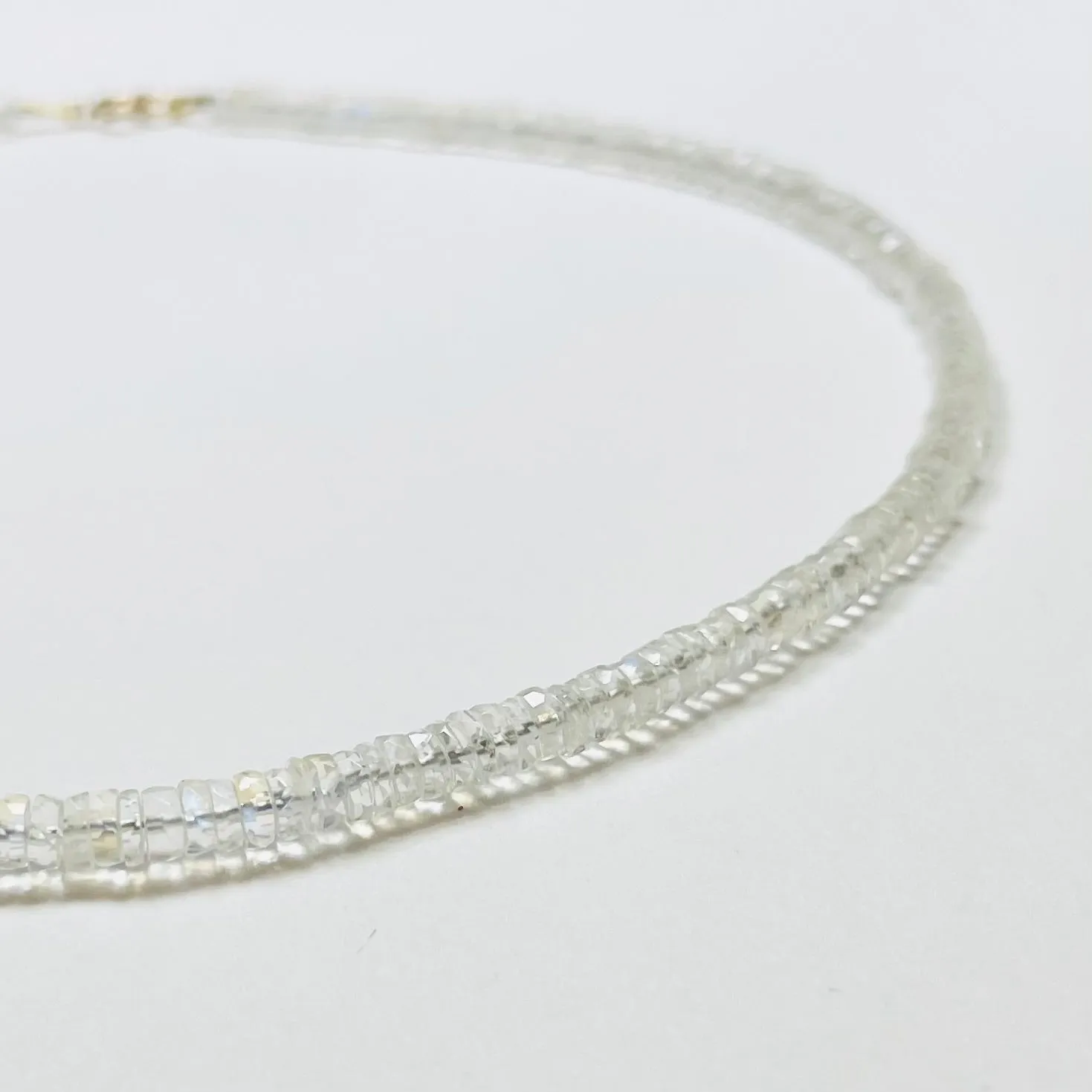 rainbow moonstone heishi necklace sold by Theodosia product image thumbnail 2