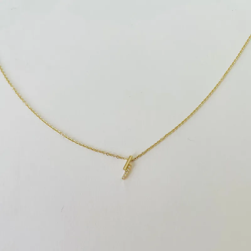 double bar diamond necklace sold by Theodosia