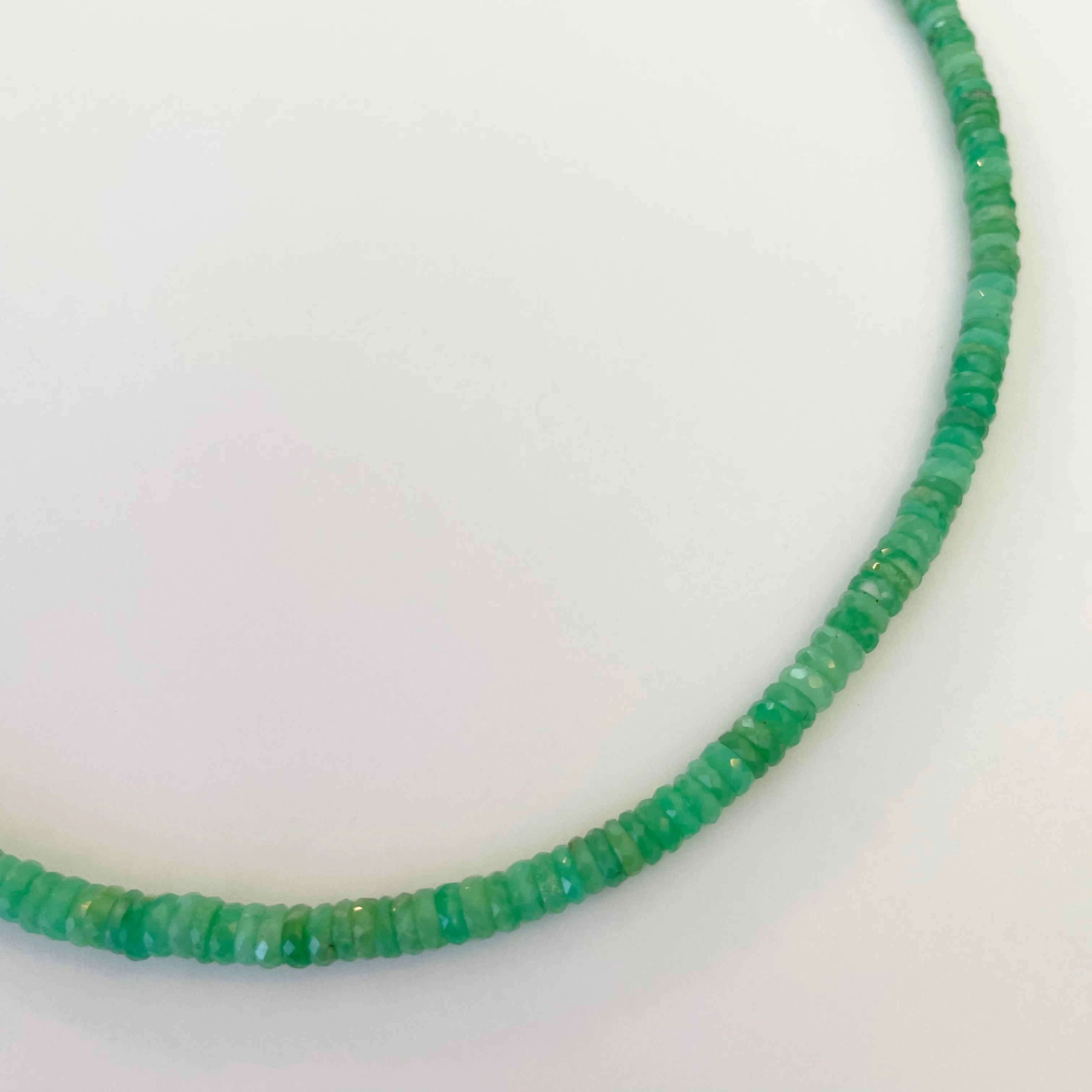 chrysoprase heishi necklace sold by Theodosia product image thumbnail 2