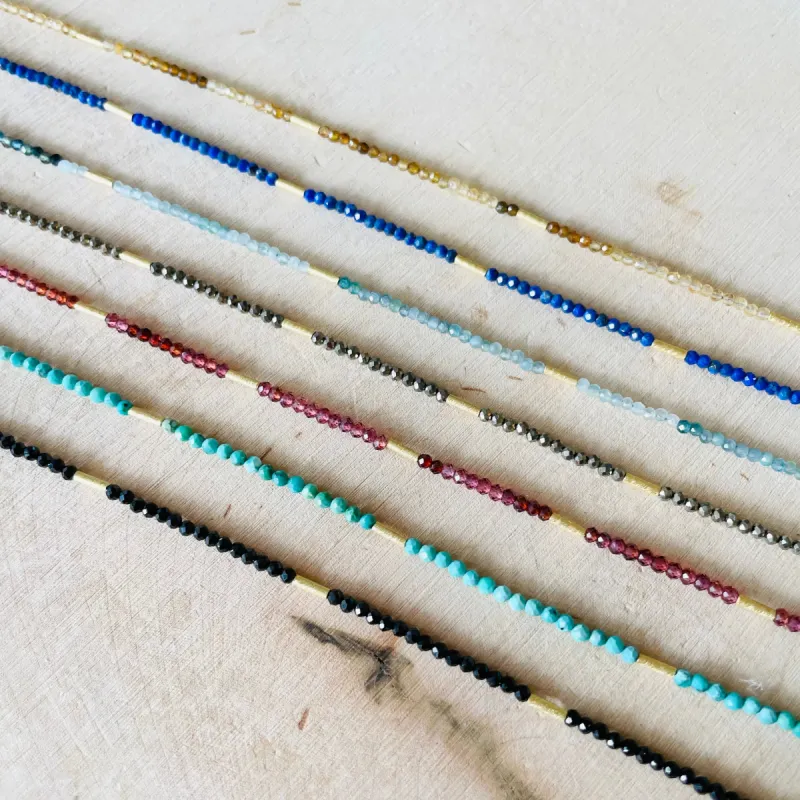 delicate five bar necklace sold by Theodosia