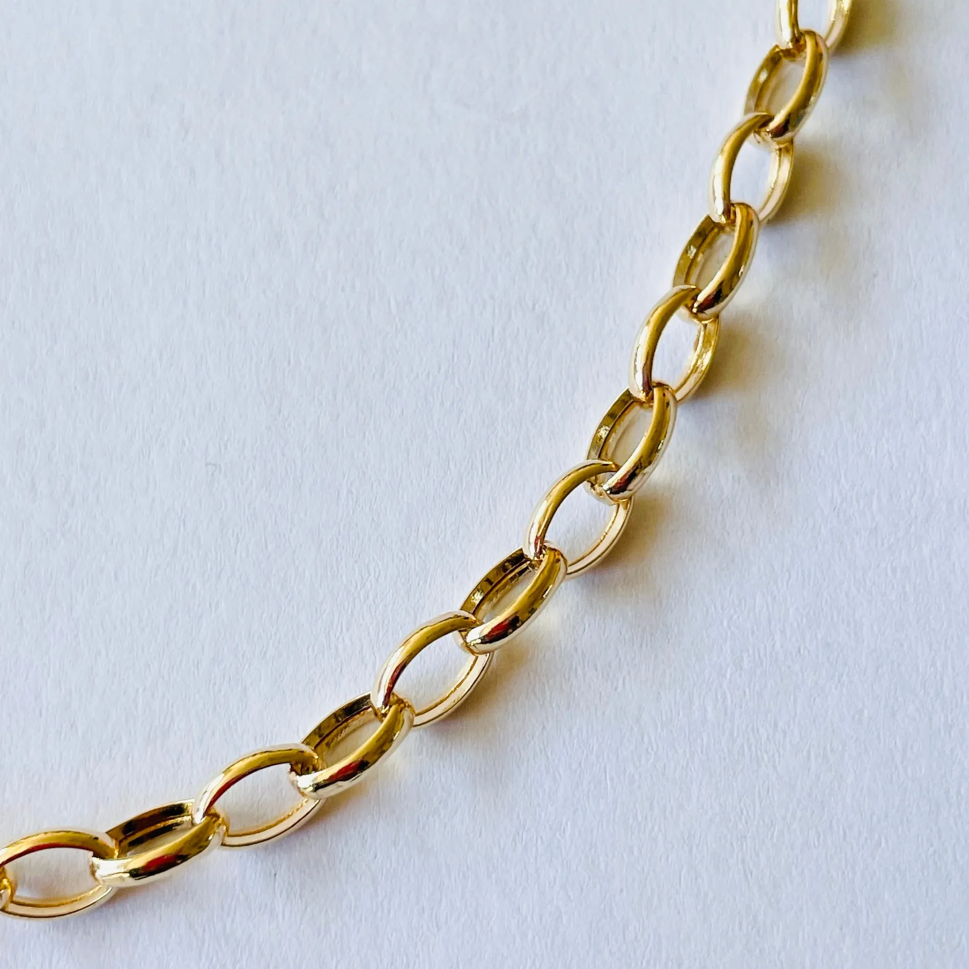 rolo chain, 14k gold sold by Theodosia product image thumbnail 2