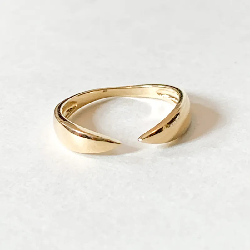 gold claw ring made by Theodosia