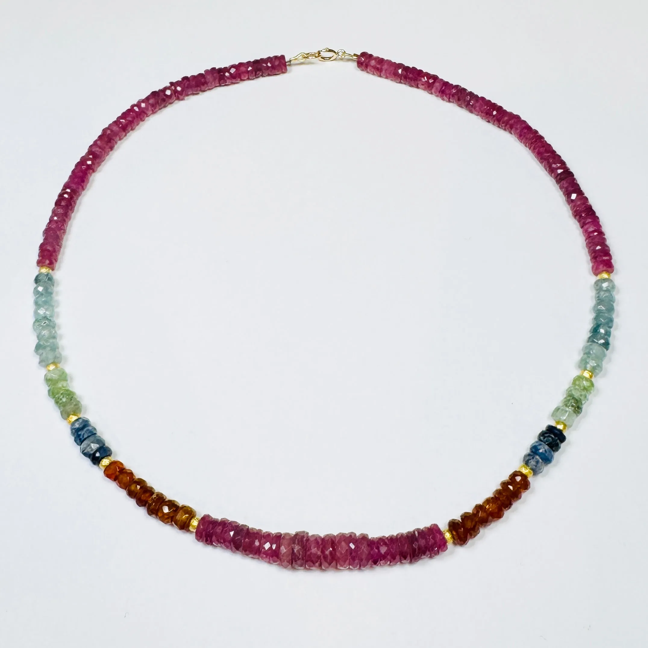 kyanite and pink sapphire necklace sold by Theodosia