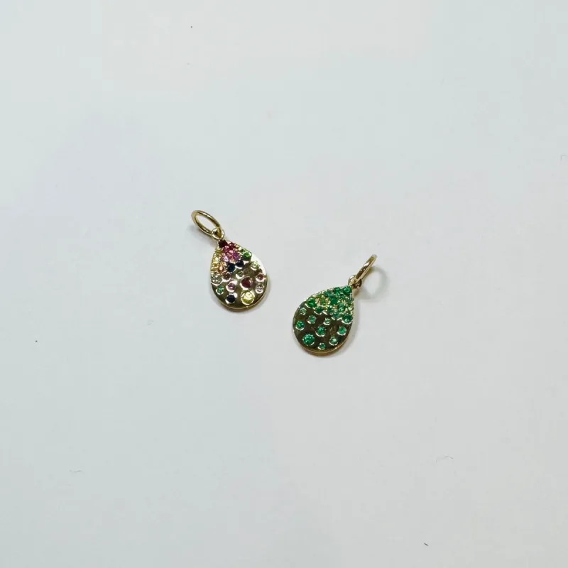 confetti teardrop pendant sold by Theodosia