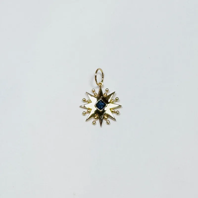 blue sapphire starburst pendant sold by Theodosia