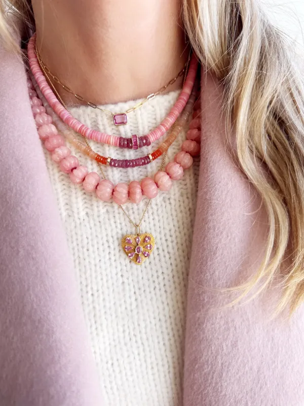 ombré heishi necklace made by Theodosia