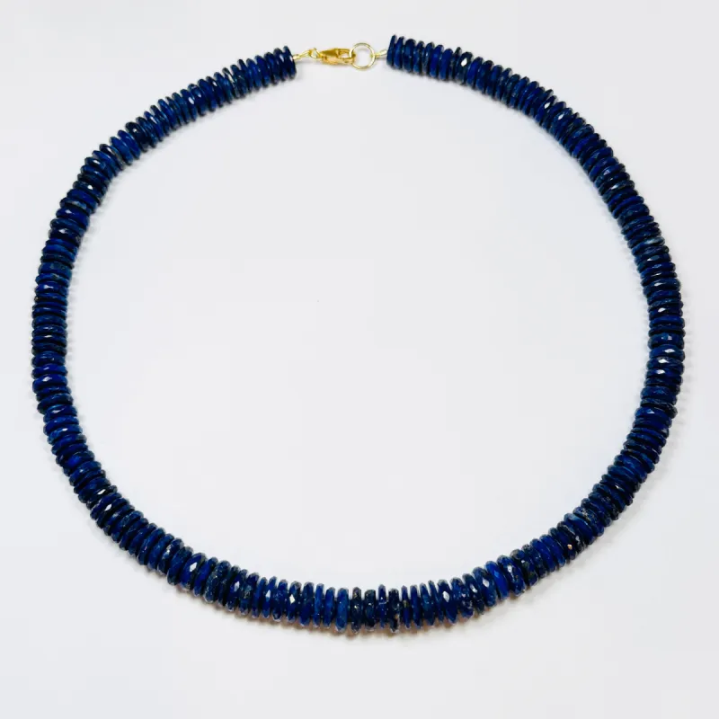 lapis necklace with spacers sold by Theodosia
