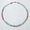 aquamarine cotton candy necklace with spacers sold by Theodosia