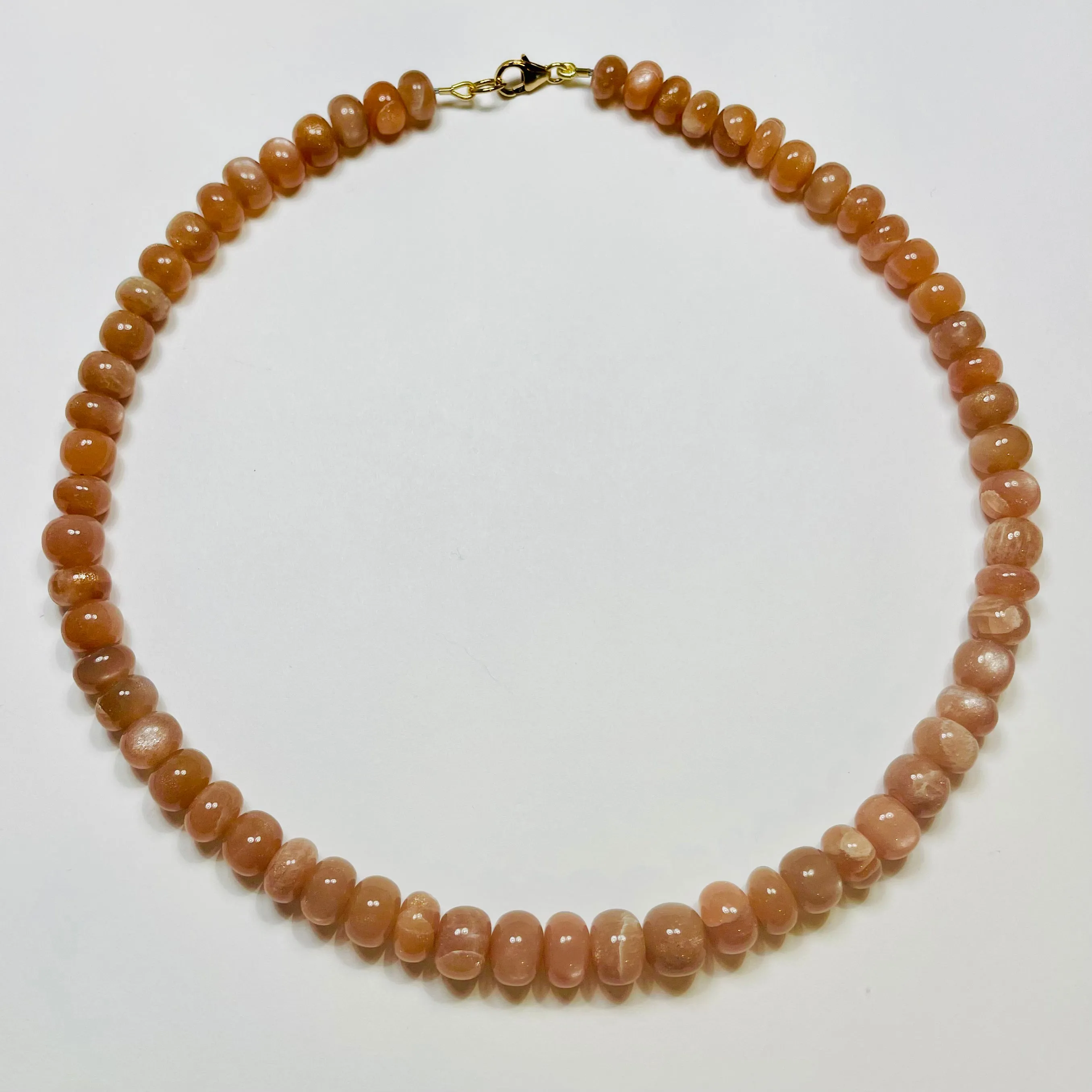 peach moonstone candy necklace sold by Theodosia