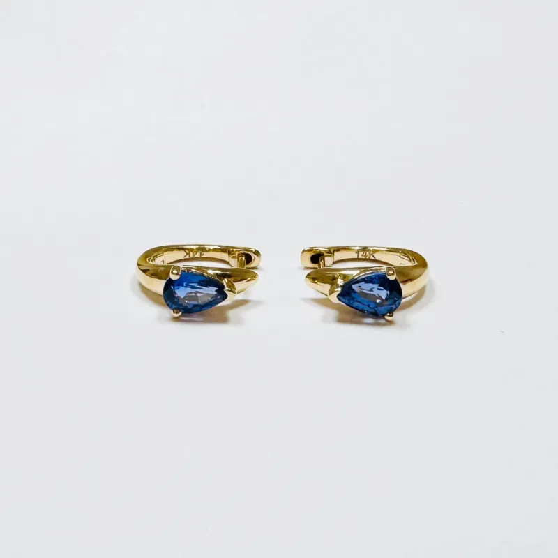 blue sapphire huggies sold by Theodosia