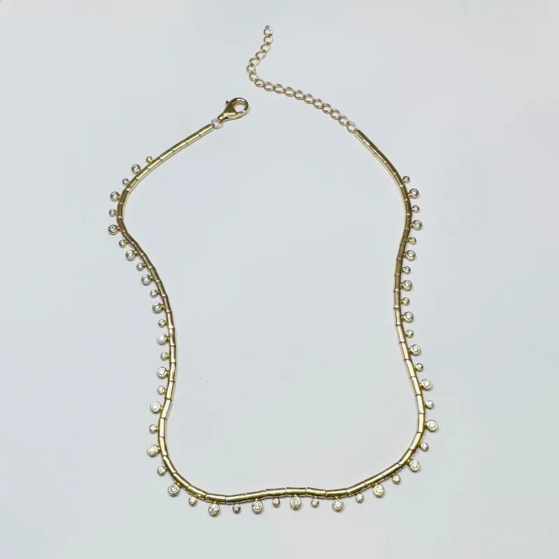 Bezel diamond collar sold by Theodosia