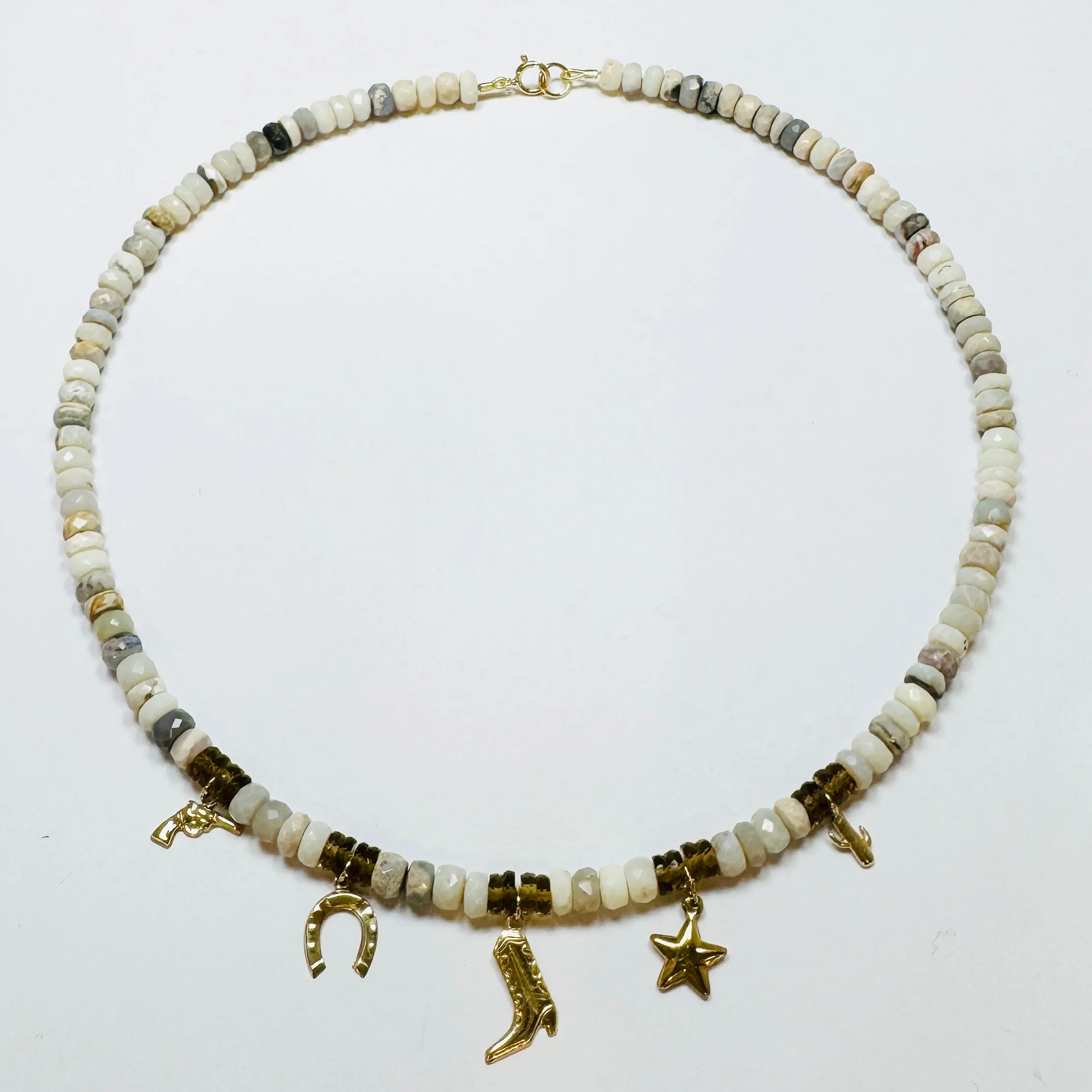Round Top charm necklace sold by Theodosia product image thumbnail 3