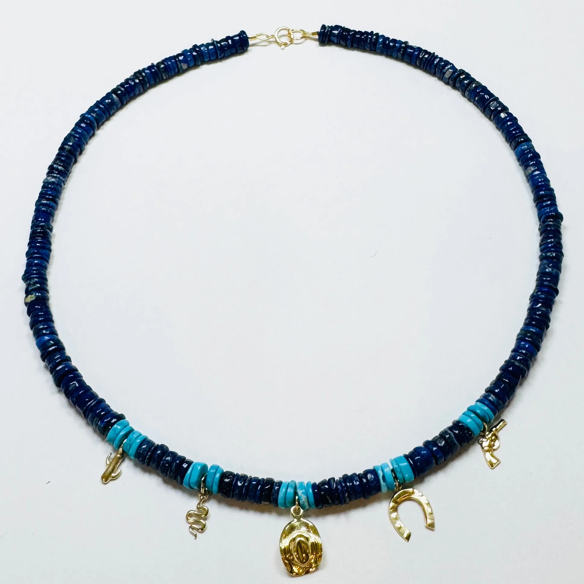 Round Top charm necklace sold by Theodosia product image thumbnail 4