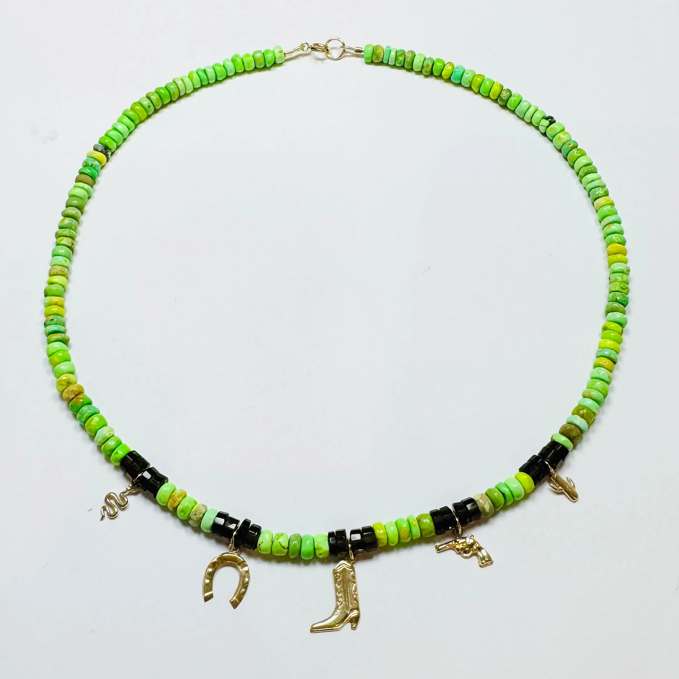 Round Top charm necklace sold by Theodosia product image thumbnail 5