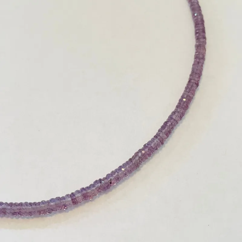 amethyst heishi necklace sold by Theodosia