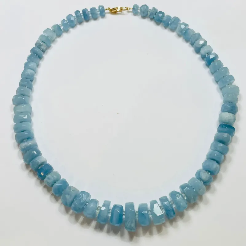 aquamarine statement necklace sold by Theodosia