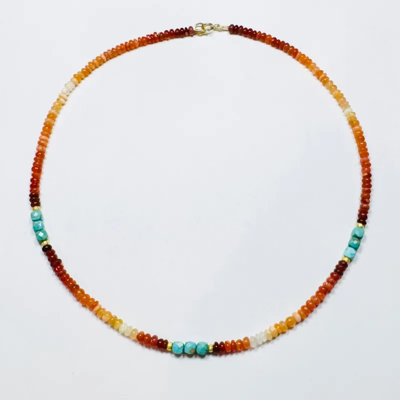 Arizona sky yellow opal candy necklace sold by Theodosia