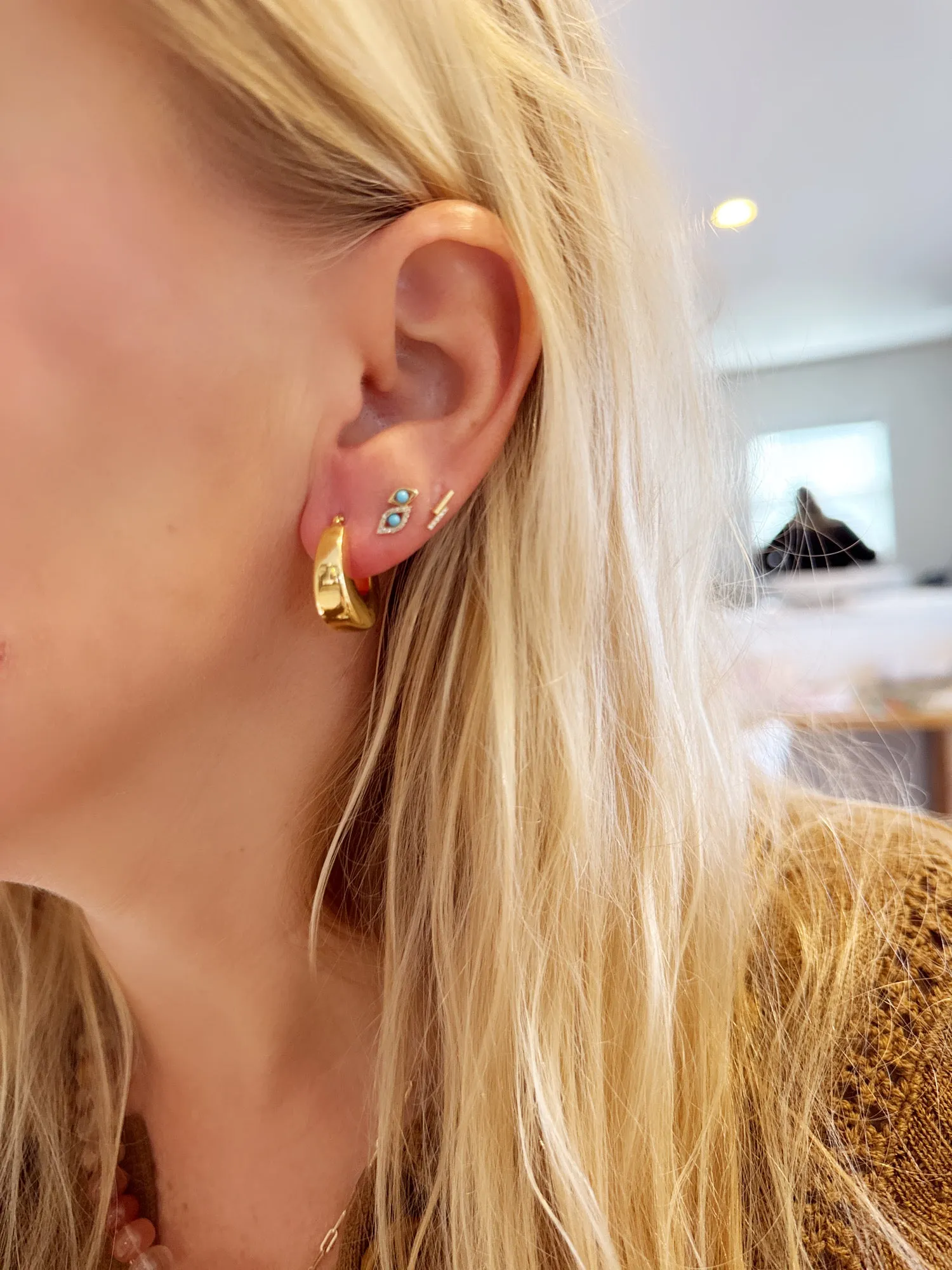 gold hoops, sold by Theodosia product image thumbnail 2