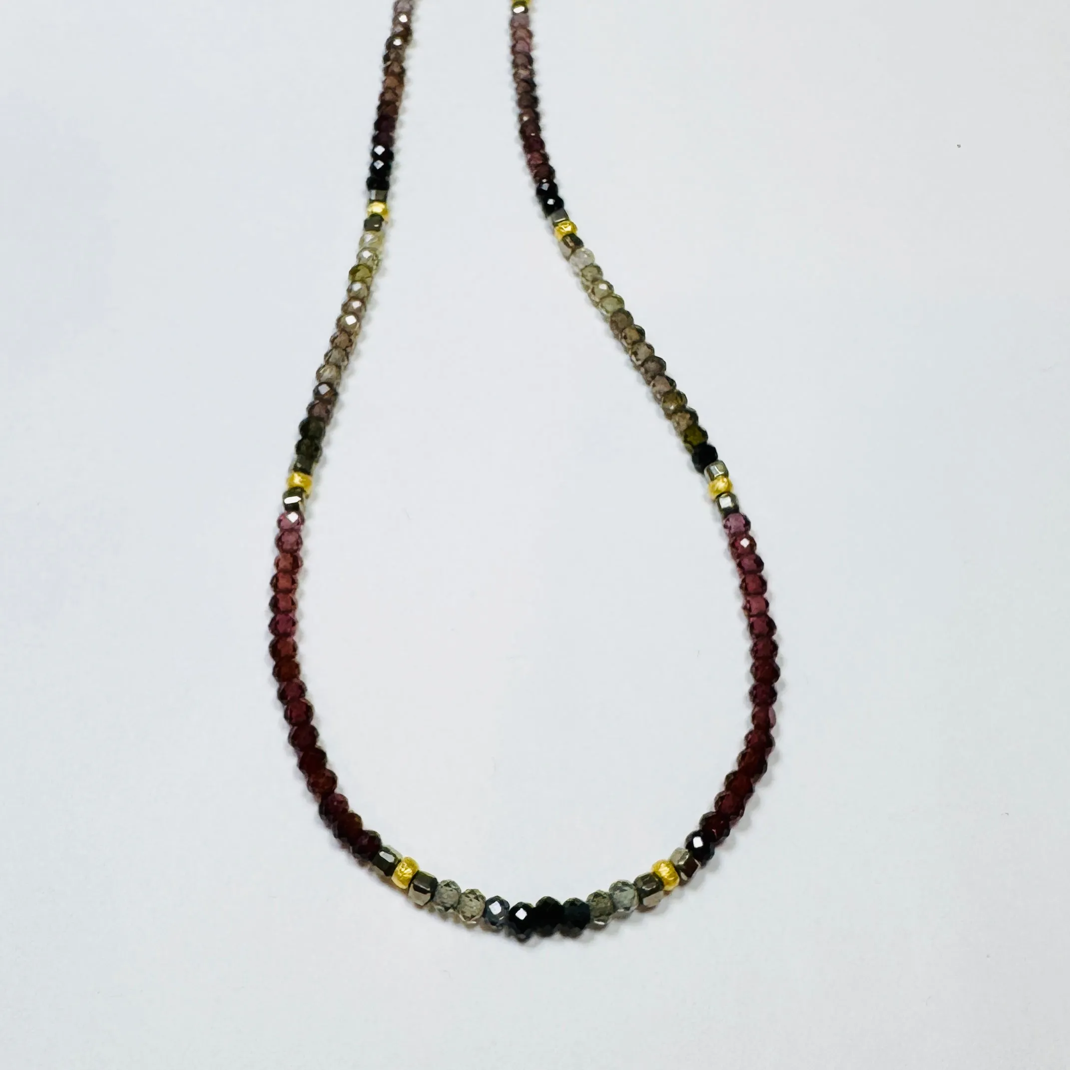 spinel with pyrite and gold beads sold by Theodosia product image thumbnail 2