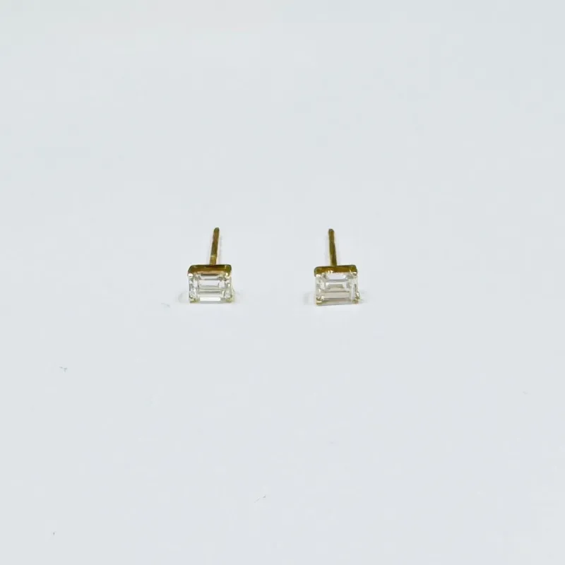 diamond baguette studs sold by Theodosia