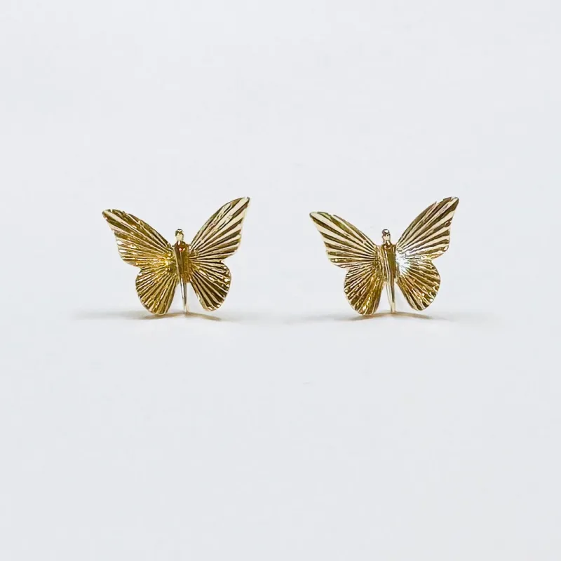 flutted butterfly studs sold by Theodosia